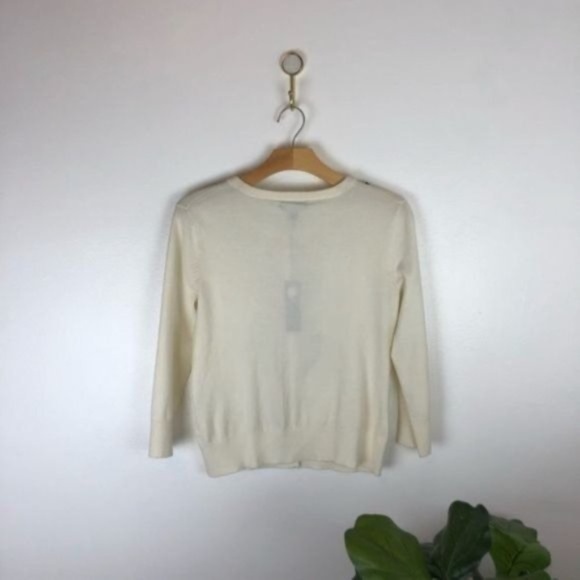 Cream Button up Cardigan Black Lace Light Academia NWT - Picture 2 of 6